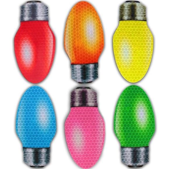 Reflective Christmas Car Decorations - 8" Holiday Lights Magnet Set Great - Picture 1 of 6